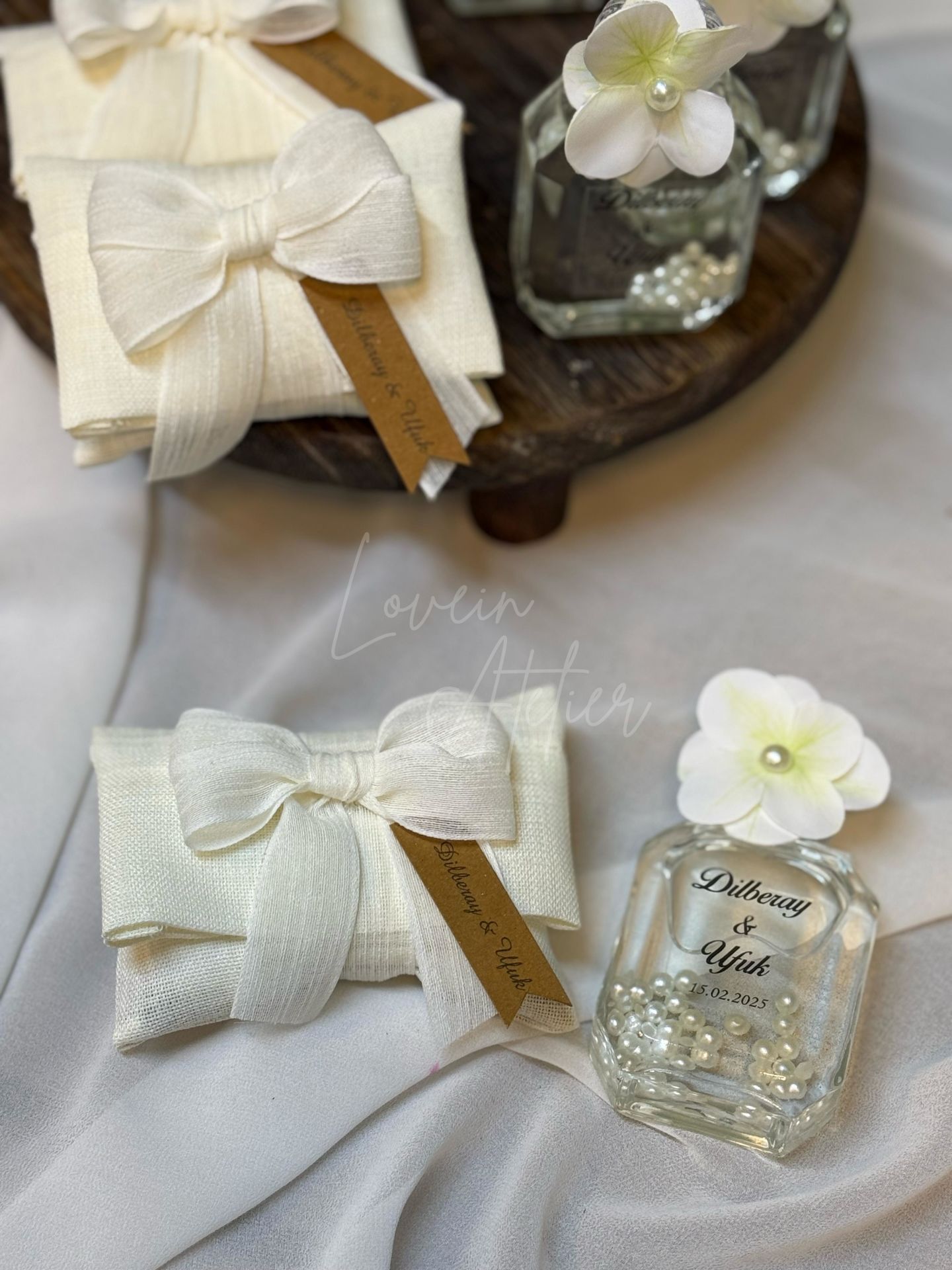 Keten Lavanta Kesesi Ve Ortancalı Kolonya Set