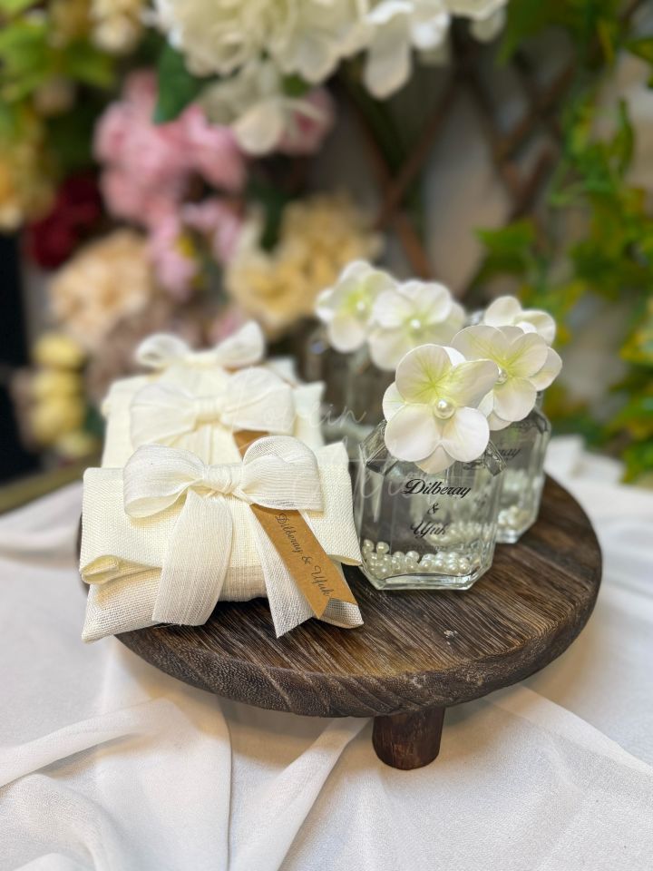 Keten Lavanta Kesesi Ve Ortancalı Kolonya Set