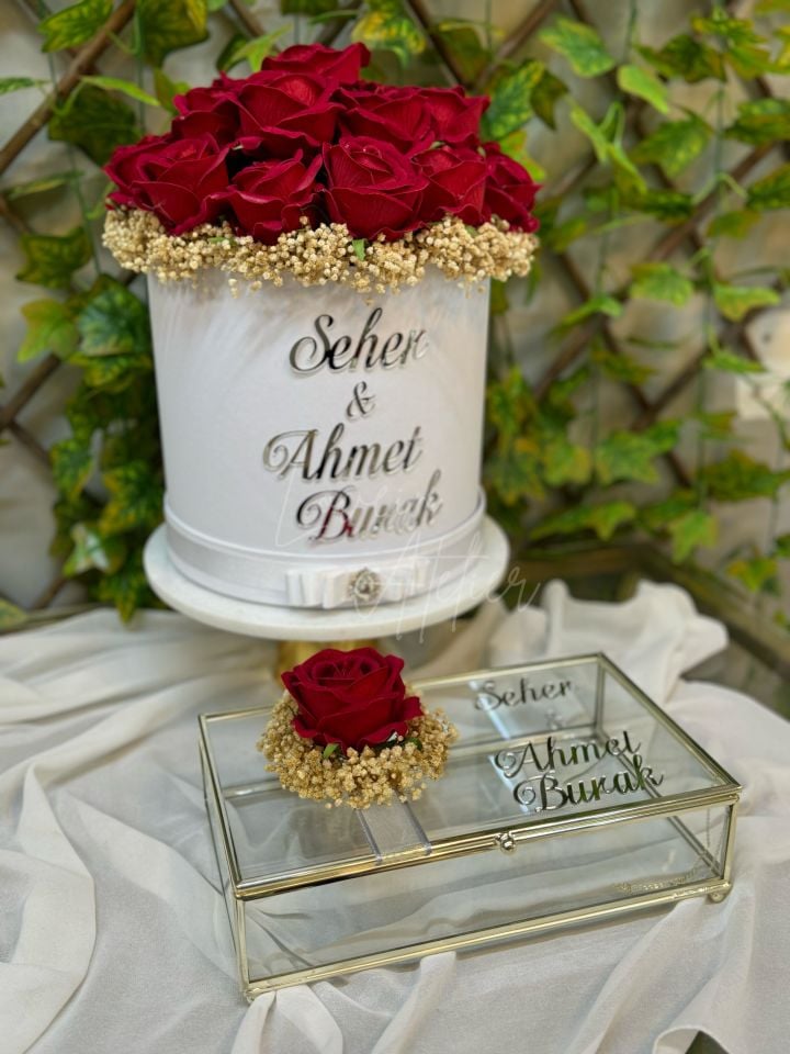 Kutuda Kırmızı Gül - Çikolata Kutusu