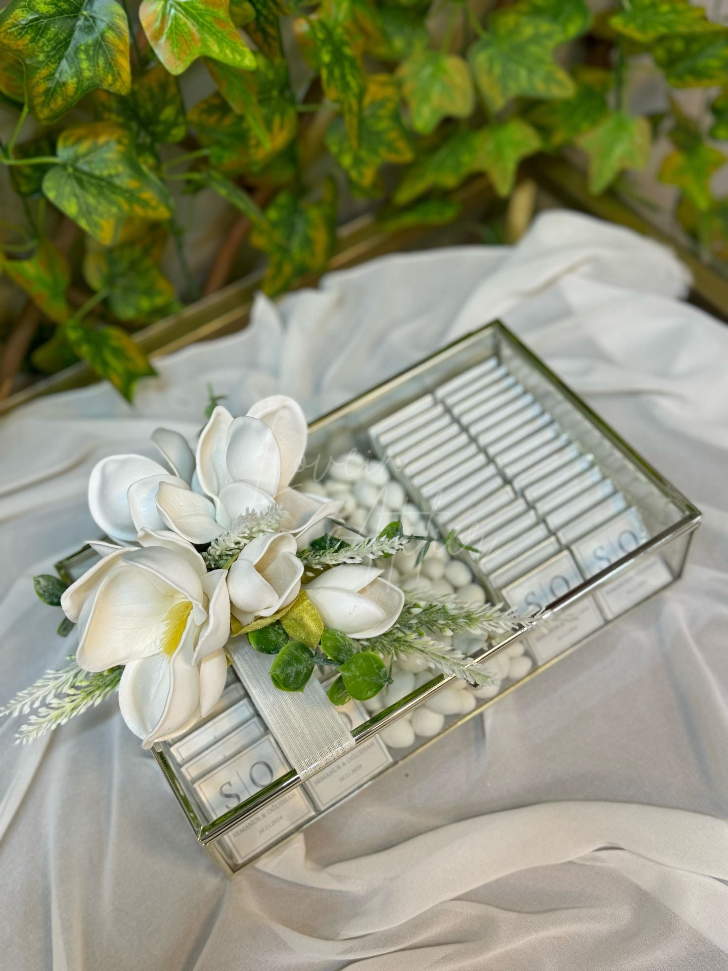 Manolya Süslemeli İsteme Çikolatası