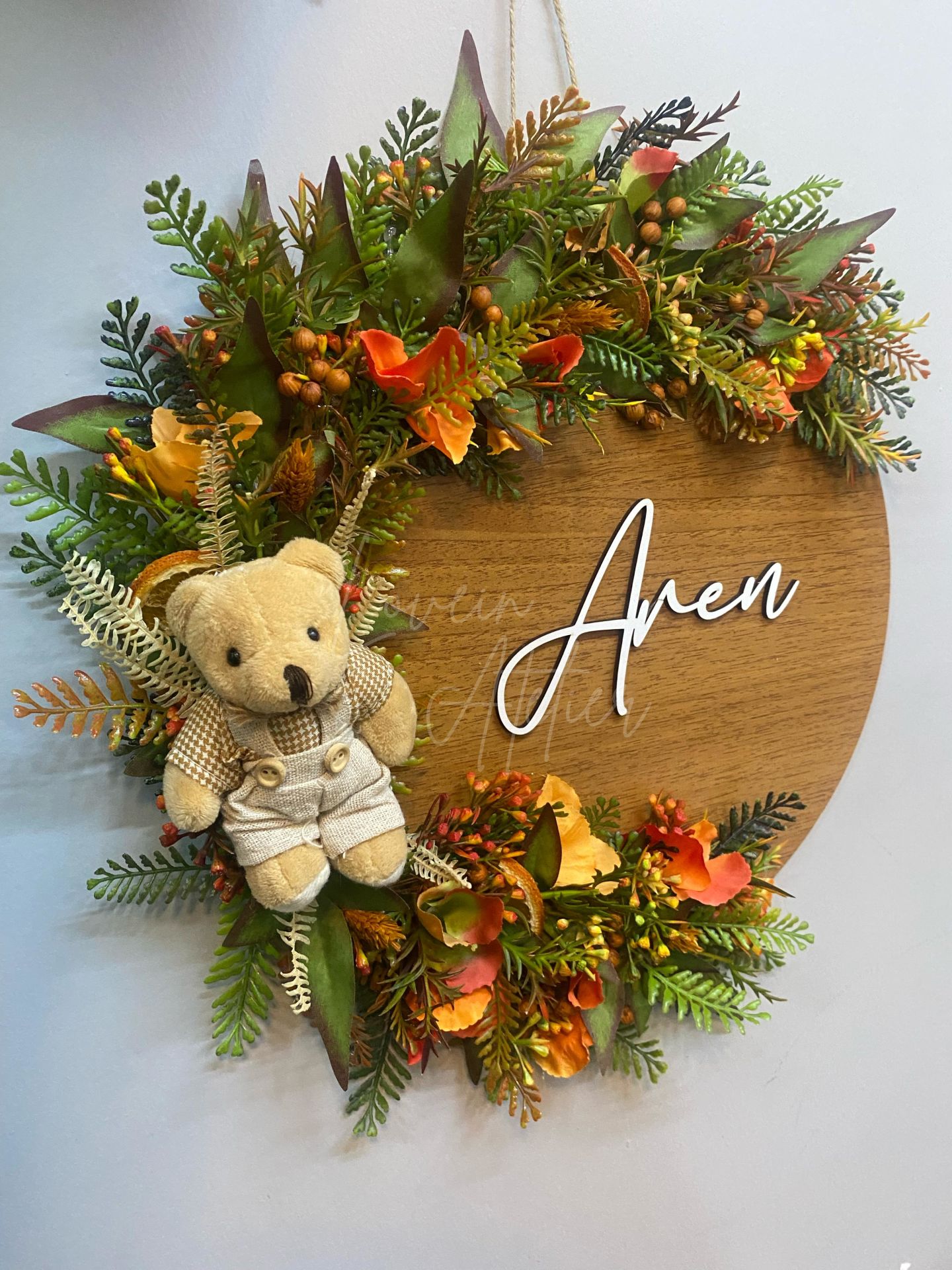 Ayıcıklı Bebek Kapı Süsü