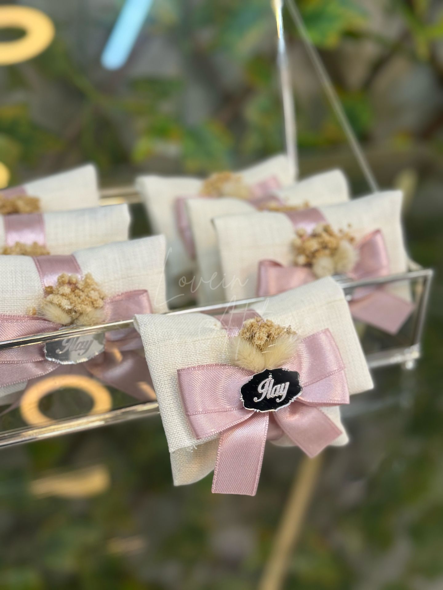 Lavantalı Kuru Çiçekli Zarf Kese