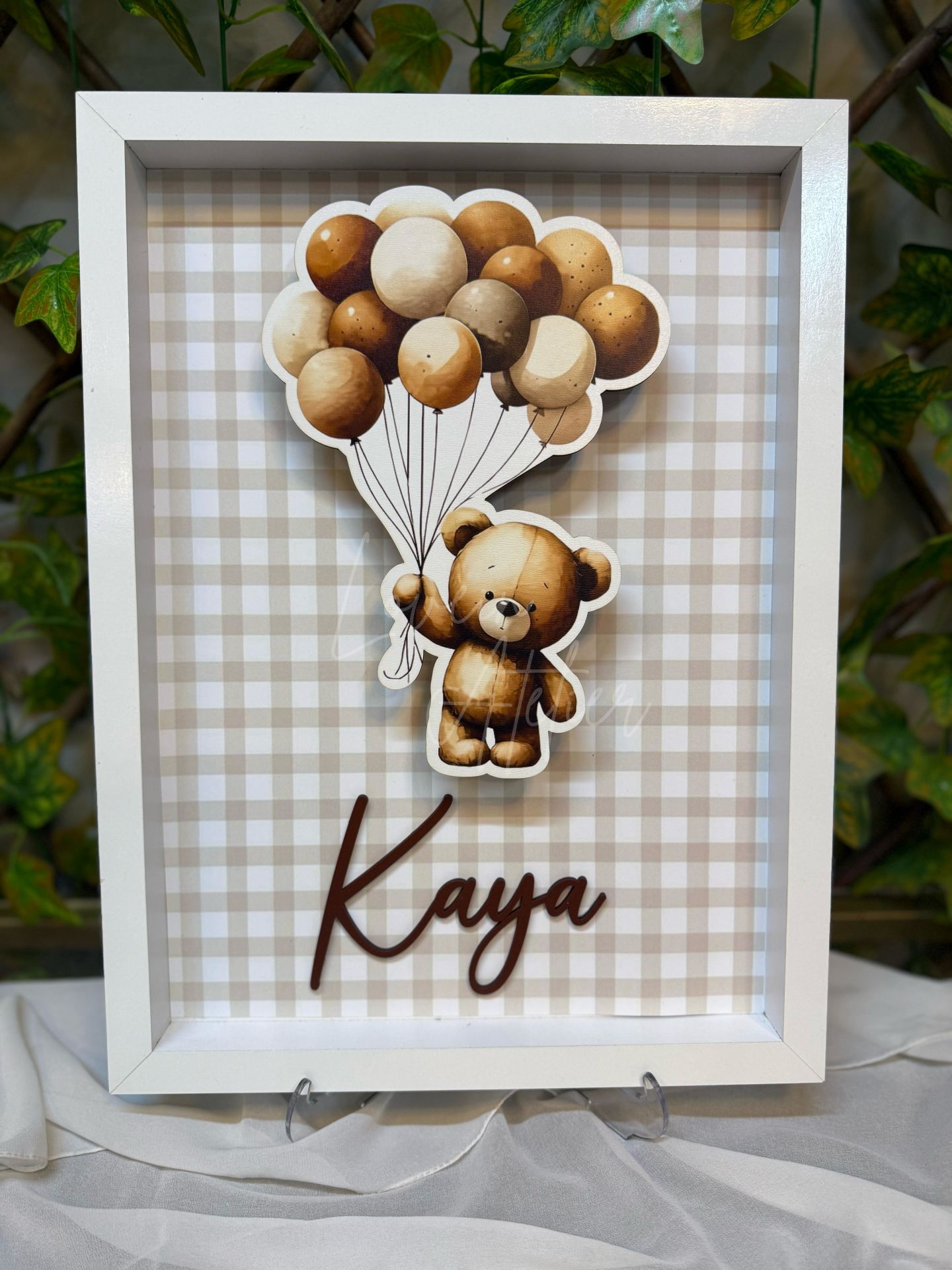 Ledli Balonlu Ayıcık Temalı Bebek Kapı Süsü