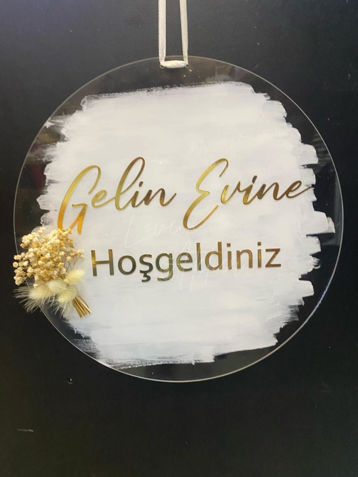 Gelin Evine Hoşgeldiniz Kapı Süsü