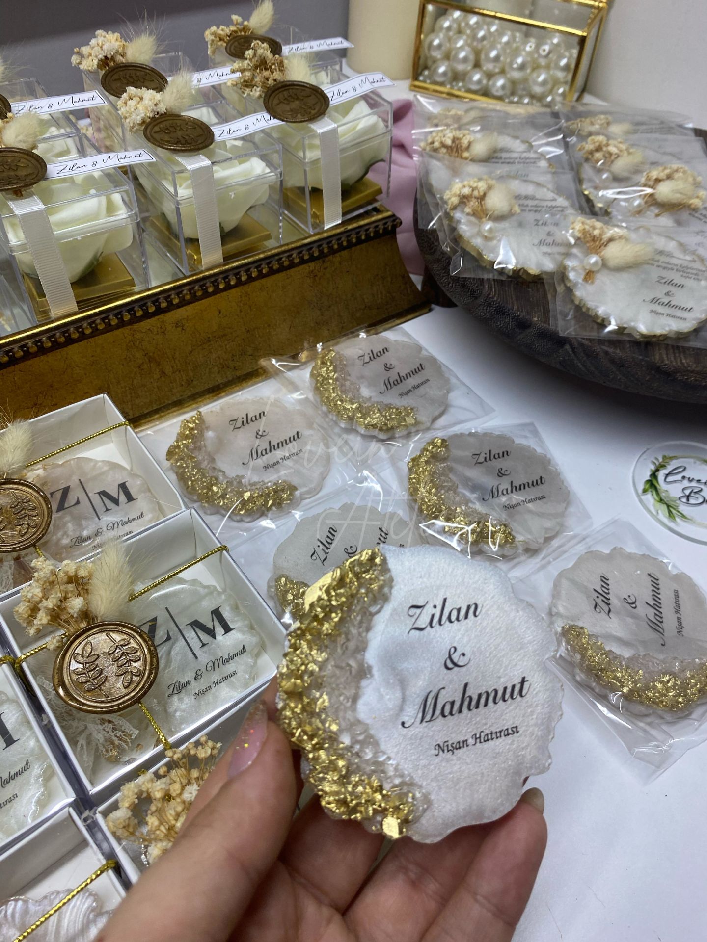 Gold Taşlı Epoksi Magnet