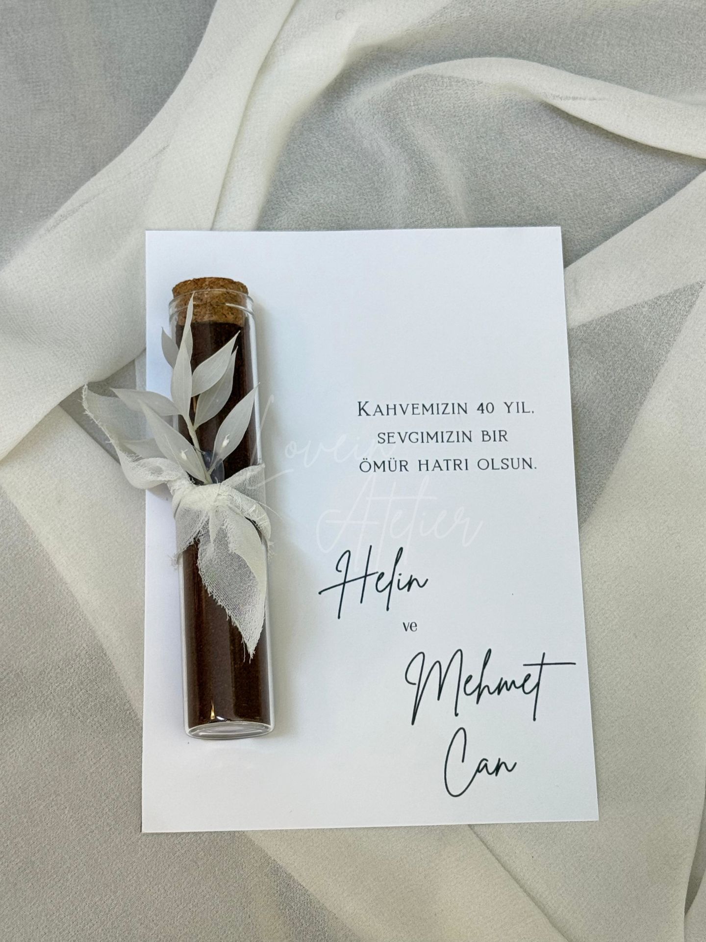 Sedef Çiçekli Kahve Tüpü