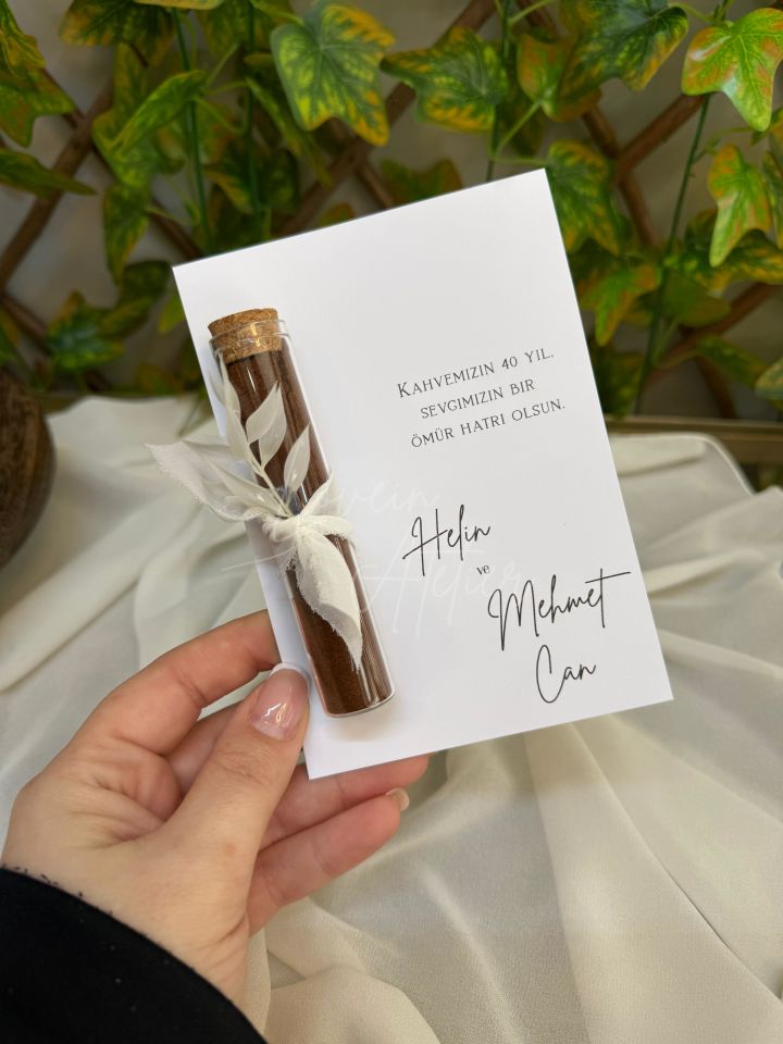 Sedef Çiçekli Kahve Tüpü