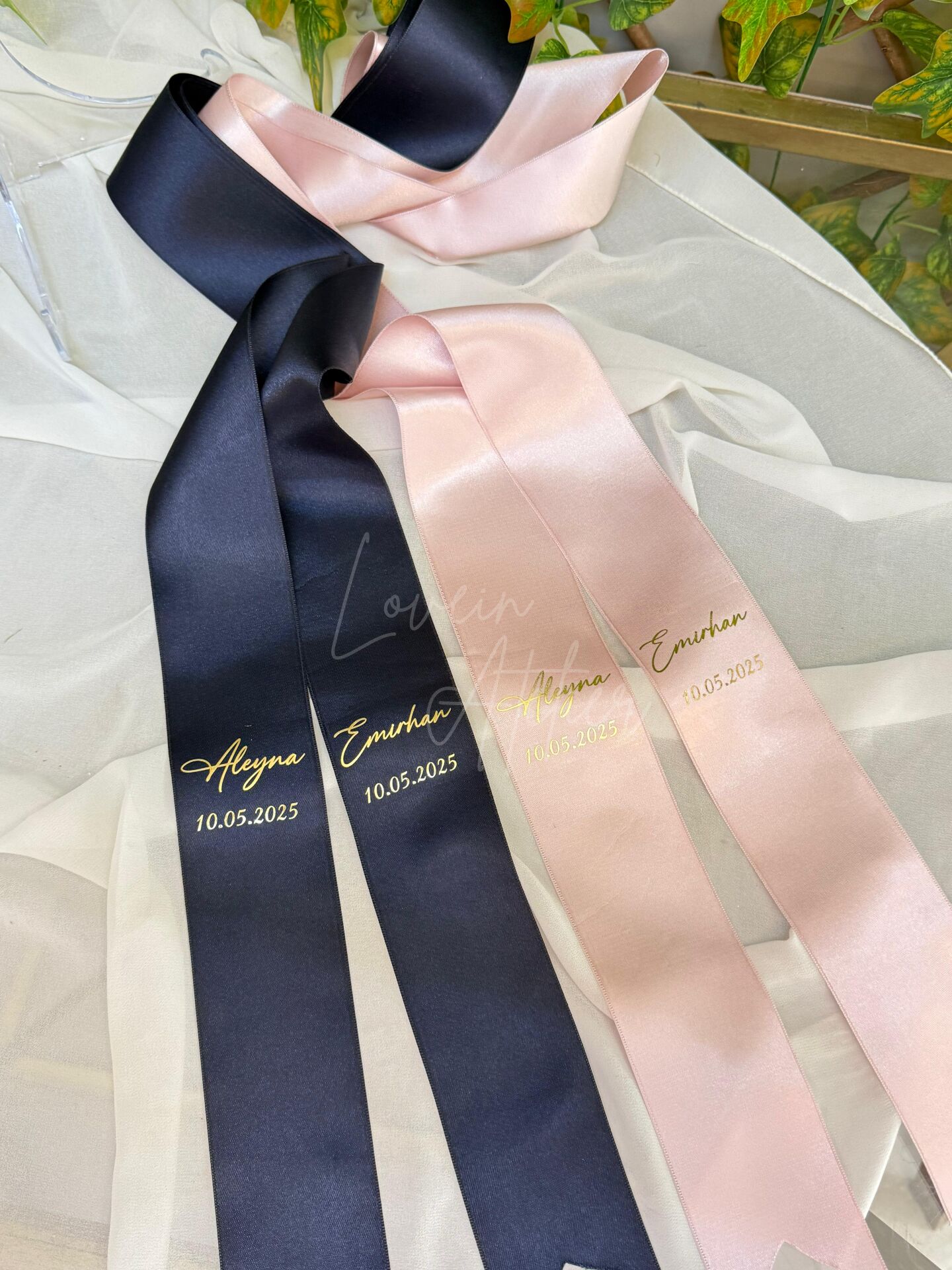 İsim - Tarih Baskılı Takı Kurdelesi