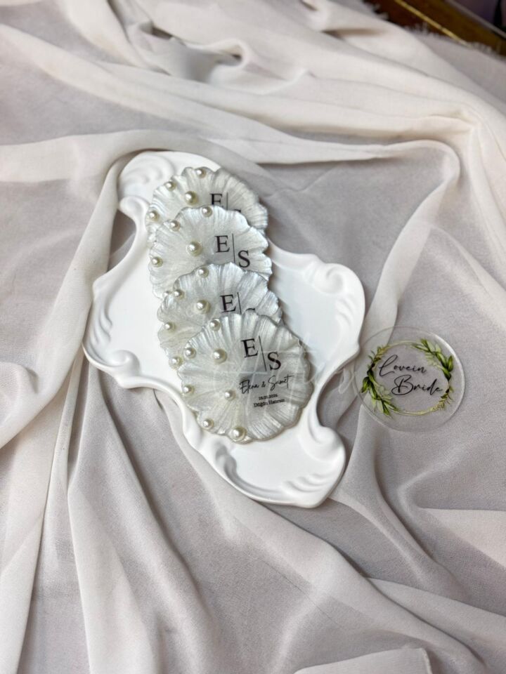 Yanı Dağınık İncili Sedefli Magnet