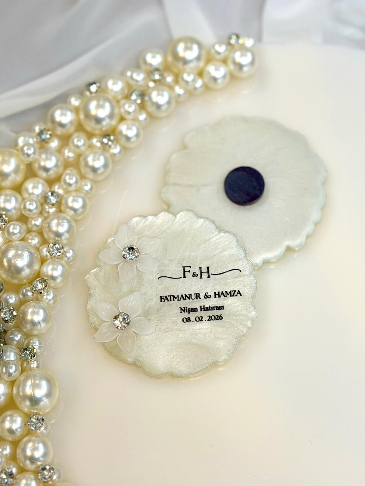 Taşlı, Çiçekli Sedef Magnet