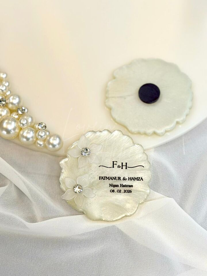 Taşlı, Çiçekli Sedef Magnet